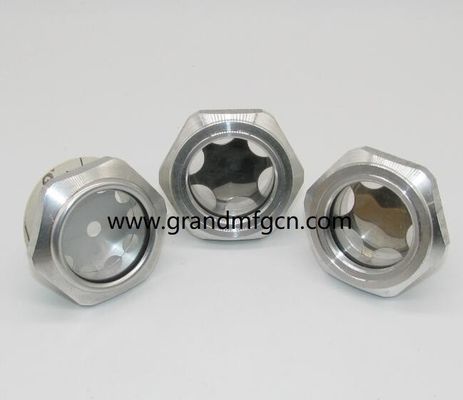 M60X2 Sistema de lubricación del soplador de aluminio Nivel de aceite Hex-screw-in Visor de nivel de aceite vidrio indicadores de nivel de aceite