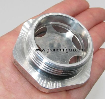 1/2&quot; Sistema de lubricación del soplador de aleación de aluminio Niveles de aceite Hex tornillo de entrada Visor de nivel de aceite vidrio indicadores de nivel de aceite