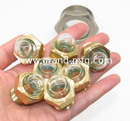 M16X1.5 M20X1.5 M22X1.5 M27X1.5 3D BULLSEYE SIGHT GLASS observa el nivel del aceite en la cúpula Medidor de vidrio de visión de burbujas con vidrio transparente