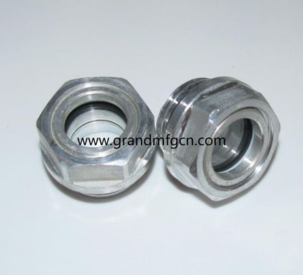 Máquina de coser resistente a la corrosión de aluminio indicadores de visor hex Visor de nivel de aceite de vidrio indicadores de nivel de aceite