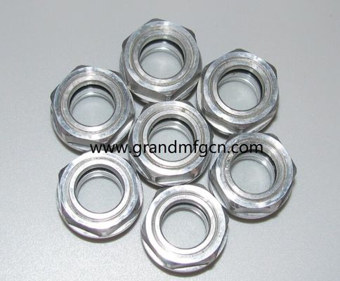 M22X1.5 Sistema de lubricación del soplador de aluminio Nivel de aceite Hex tornillo de entrada Visor de nivel de aceite vidrio indicadores de nivel de aceite