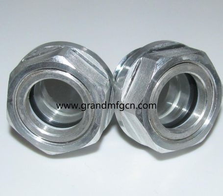 M26X1.5 Sistema de lubricación del soplador de aluminio Nivel de aceite Hex tornillo de entrada Visor de nivel de aceite vidrio indicadores de nivel de aceite