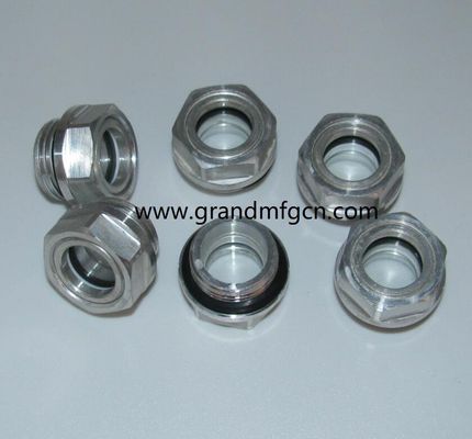 G1/2 Soplador de acero zincado con visor de nivel de aceite Hex-screw-in