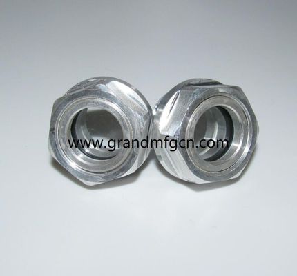 M33X1.5 M27X1.5 visor de color anodizante de aluminio de vidrio hexarrastre con visor de nivel de aceite de vidrio