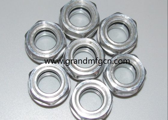 M16X1.5 Sistema de lubricación del soplador de aluminio Nivel de aceite Hex tornillo de entrada Visor de nivel de aceite vidrio indicadores de nivel de aceite M18