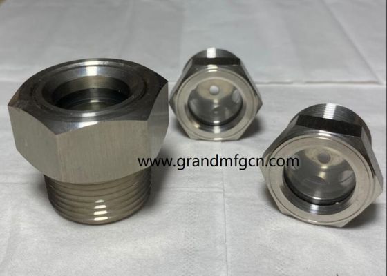 BSP 1/2 INCH de acero inoxidable 304 indicadores de nivel de aceite tipo perno de vidrio de vidrio de vidrio fluido medidores de nivel de aceite