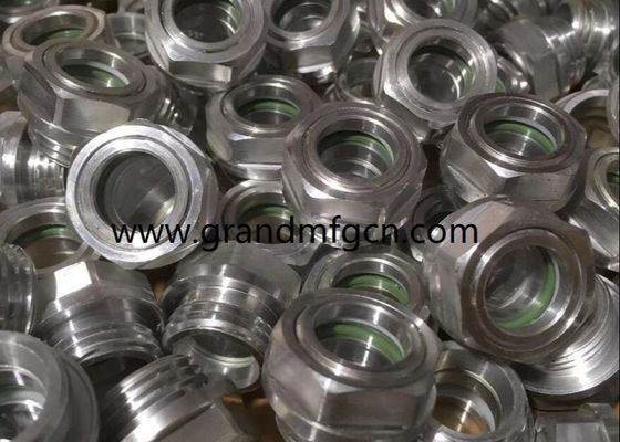 G1/2 Soplador de acero zincado con visor de nivel de aceite Hex-screw-in