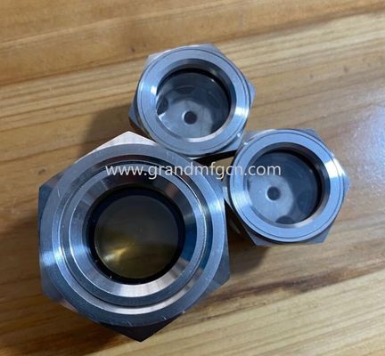 BSP 3/4 INCH de acero inoxidable 304 indicadores de nivel de aceite tipo perno de vidrio de vidrio de vidrio fluido medidores de nivel de aceite