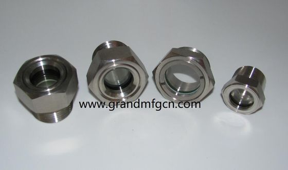 BSP G 1&quot; NPT 1&quot; acero inoxidable SUS304 vidrio de visualización de nivel de aceite GAUGE de nivel de aceite Servicio OEM sin acabado
