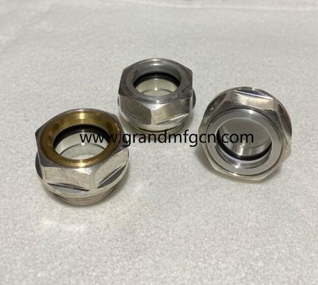 G1/2Fluidor resistente a la corrosión de nivel de aceite de aluminio hexarrastre de visor de nivel de aceite de vidrio indicadores de nivel de aceite