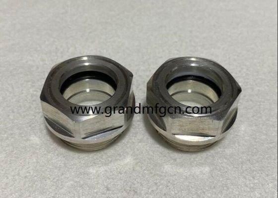 G1/2Fluidor resistente a la corrosión de nivel de aceite de aluminio hexarrastre de visor de nivel de aceite de vidrio indicadores de nivel de aceite