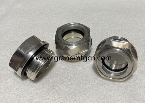 G3/4  soplador resistente a la corrosión de niveles de aceite de aluminio hex-torsión de visor de nivel de aceite de vidrio indicadores de nivel de aceite