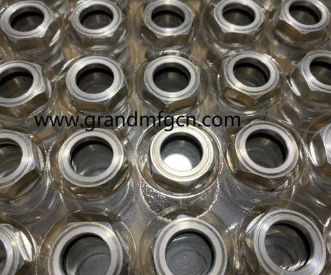 M42X1.5 M27X1.5 Anodizante de aluminio de color hexadecimal fresado de tornillo en el vidrio del visor de nivel de aceite compresor de vidrio indicador del nivel de aceite