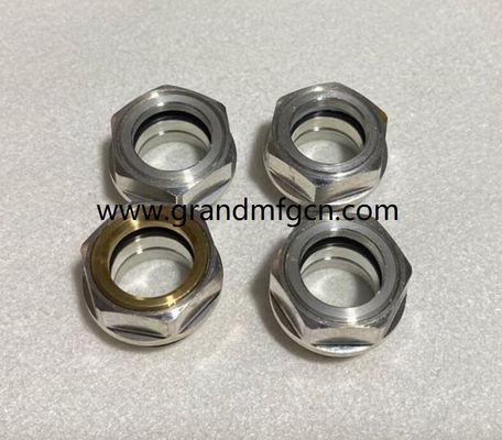 G1/43/8&quot; soplador resistente a la corrosión niveles de aceite de aluminio parafusado hex en visor de nivel de aceite vidrio indicadores de nivel de aceite