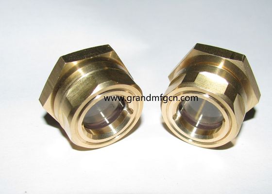 Hombres NPT hilos de tubería 3/8 pulgadas bomba de vacío de nivel de aceite vista indicador de vidrio reductor de aceite vista vidrio compressor de aire vista