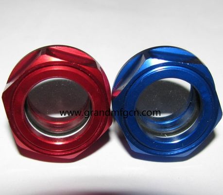 G1 / 4 ′′ 3/8&quot; soplador anodizante de aluminio niveles de aceite hex-torsión en el nivel de aceite visor de vidrio indicadores de nivel de aceite