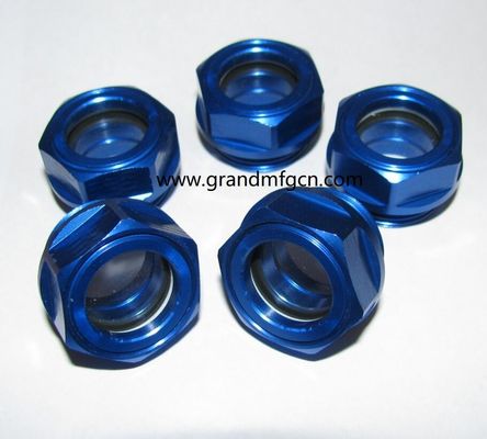 M22X1.5 Reducción de vidrio de aceite de aluminio medidor de fluido de vidrio de vidrio de vidrio de vidrio de vidrio de vidrio de vidrio de vidrio de nivel de aceite soportan la presión de 8bar