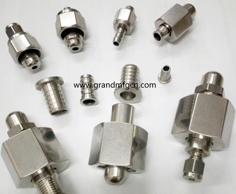 Acero inoxidable SUS304 SUS316 Conectores mecanizados accesorios de piezas giradas de precisión a medida