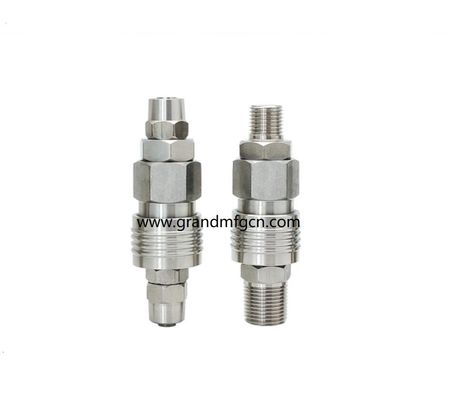 Acero inoxidable SUS304 SUS316 Conectores mecanizados accesorios de piezas giradas de precisión a medida