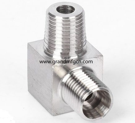 Acero inoxidable SUS304 SUS316 Conectores mecanizados accesorios de piezas giradas de precisión a medida