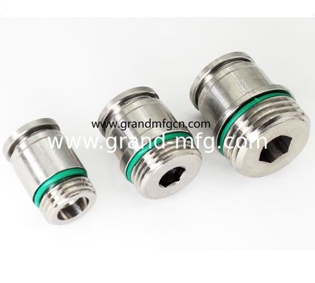 Acero inoxidable 316L piezas mecanizadas de precisión a medida accesorios ss304 accesorios rectos OEM NPT conectores SS304