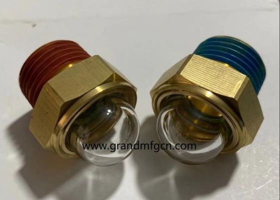 hilo NPT masculino 3/4 INCH de latón abovedado indicador de nivel de visión de aceite hex-vinculado vidrio de visión de nivel de aceite con bloqueo de hilo