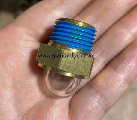 los hilos masculinos de tubería NPT 1/2 pulgada en forma de cúpula de flujo indicadores de nivel de líquido de flujo de nivel de aceite visor de vidrio medidor para bombas