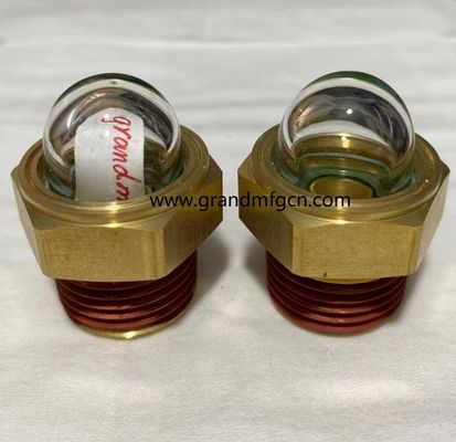 macho NPT 1/2 INCH visor de aceite transparente con cúpula vidrio hex-vinculado visores de nivel de aceite indicadores de medidor de nivel de aceite con bloqueo de hilo