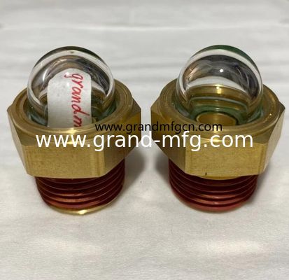 hilo de tubería NPT masculino 1/2 pulgadas 3D vidrio de visión de flujo de vidrio medidor de nivel de líquido de nivel de aceite de visión indicador de vidrio para bombas personalizado