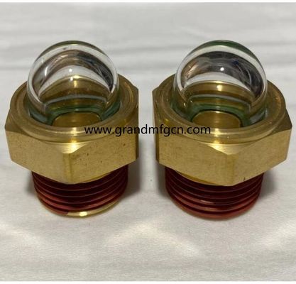 los hilos masculinos de tubería NPT 1/2 pulgada en forma de cúpula de flujo indicadores de nivel de líquido de flujo de nivel de aceite visor de vidrio medidor para bombas