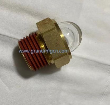 macho NPT 1/2 INCH visor de aceite transparente con cúpula vidrio hex-vinculado visores de nivel de aceite indicadores de medidor de nivel de aceite con bloqueo de hilo