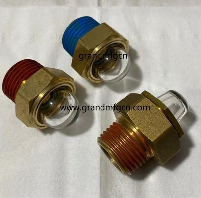macho NPT 1/2 INCH visor de aceite transparente con cúpula vidrio hex-vinculado visores de nivel de aceite indicadores de medidor de nivel de aceite con bloqueo de hilo