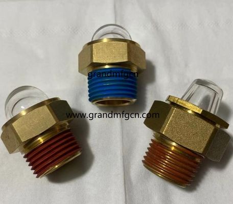 macho NPT 1/2 INCH visor de aceite transparente con cúpula vidrio hex-vinculado visores de nivel de aceite indicadores de medidor de nivel de aceite con bloqueo de hilo
