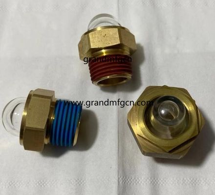 hilo de tubería NPT masculino 1/2 pulgadas en forma de cúpula de flujo de nivel de líquido medidor de nivel de aceite vista indicador de vidrio para bombas personalizado