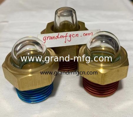 los hilos masculinos de tubería NPT 1/2 pulgada en forma de cúpula de flujo indicadores de nivel de líquido de flujo de nivel de aceite visor de vidrio medidor para bombas