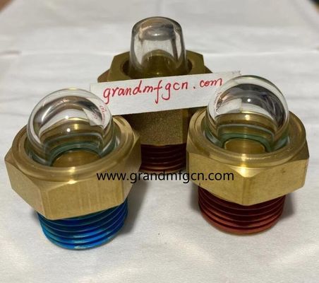 hilo NPT masculino 3/8 INCH transparente abovedado indicadores de visión de nivel de aceite hex-tornillo en vidrio de visión de nivel de aceite con bloqueo de hilo