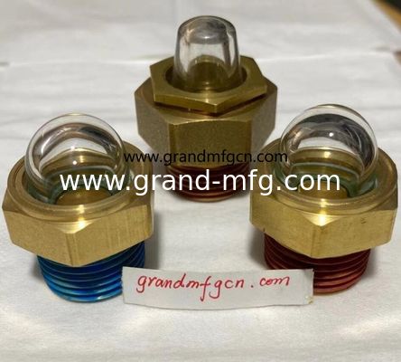 los hilos masculinos de tubería NPT 1/2 pulgada en forma de cúpula de flujo indicadores de nivel de líquido de flujo de nivel de aceite visor de vidrio medidor para bombas