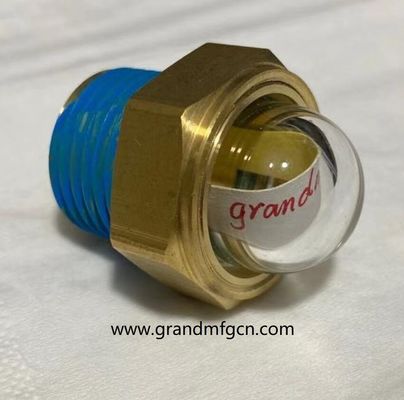 en stock NPT hilo 3/4 INCH transparente abovedado indicadores de visión del nivel de aceite de tornillo hex en vidrio de visión del nivel de aceite con bloqueo de hilo