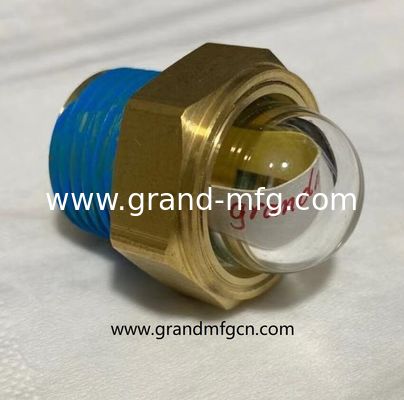 los hilos masculinos de tubería NPT 1/2 pulgada en forma de cúpula de flujo indicadores de nivel de líquido de flujo de nivel de aceite visor de vidrio medidor para bombas