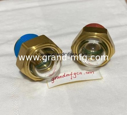 los hilos masculinos de tubería NPT 1/2 pulgada en forma de cúpula de flujo indicadores de nivel de líquido de flujo de nivel de aceite visor de vidrio medidor para bombas
