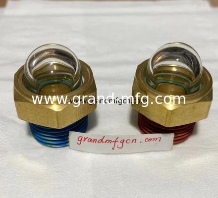los hilos masculinos de tubería NPT 1/2 pulgada en forma de cúpula de flujo indicadores de nivel de líquido de flujo de nivel de aceite visor de vidrio medidor para bombas