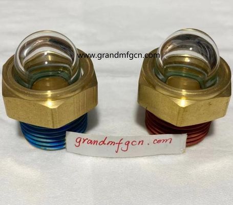 hilo masculino NPT 3/8 INCH transparente abovedado indicadores de visión de nivel de aceite hex-tornillo en vidrio de visión de nivel de aceite con bloqueo de hilo