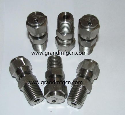 NPT 1/2 de acero inoxidable 316 válvula de liberación resistir 2800PSI presión en stock accesorios de piezas mecanizadas de precisión personalizadas