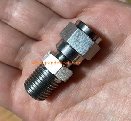 Acero inoxidable SUS304 SUS316 Conectores mecanizados accesorios de piezas giradas de precisión a medida