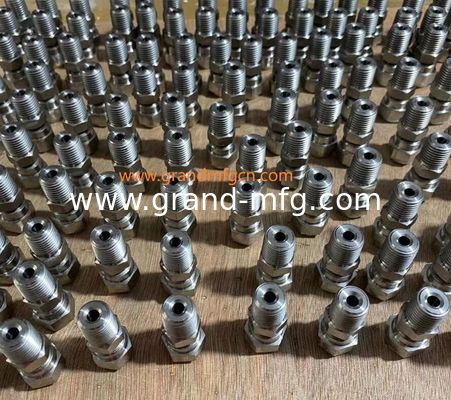 Acero inoxidable SUS304 SUS316 Conectores mecanizados accesorios de piezas giradas de precisión a medida