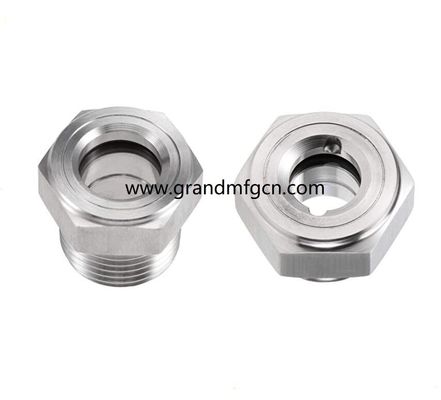 M36X1.5 M27X1.5 acero inoxidable 304 vidrio de vidrio hex de vidrio de vidrio de nivel de aceite indicadores de nivel de aceite