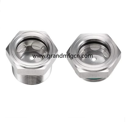 G1 1/4 INCH acero inoxidable 304 vidriera de vidrio de aceite en stock hex Vidriera de vidrio de nivel de aceite indicadores de nivel de aceite