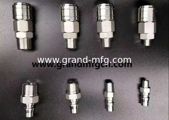 Acero inoxidable SUS304 SUS316 Conectores mecanizados accesorios de piezas giradas de precisión a medida