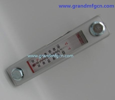 Indicador de nivel de aceite hidráulico de aluminio GM-YWZ-125T con marcas de nivel para contenedores de pared fina