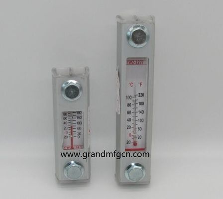 Indicador de nivel de aceite hidráulico de aluminio GM-YWZ-125T con marcas de nivel para contenedores de pared fina